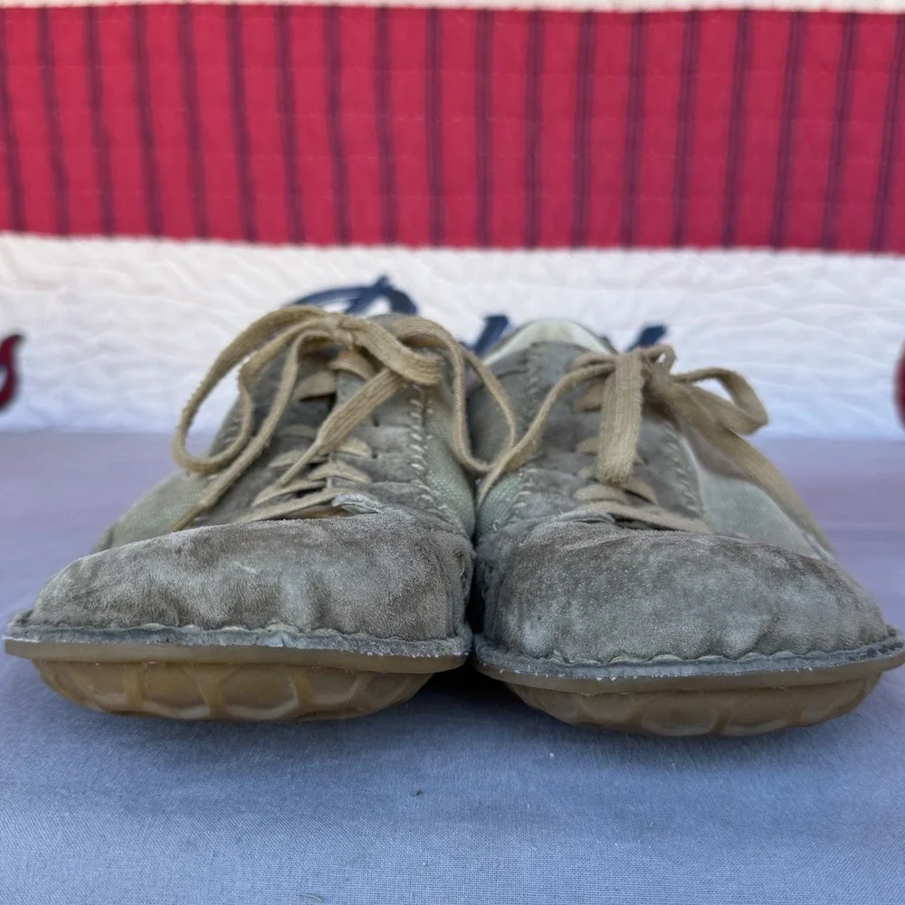 Size 13 - Patagonia Olulu Men's Hiking Shoes‎ Sage Khaki Leather Hemp Low Top
